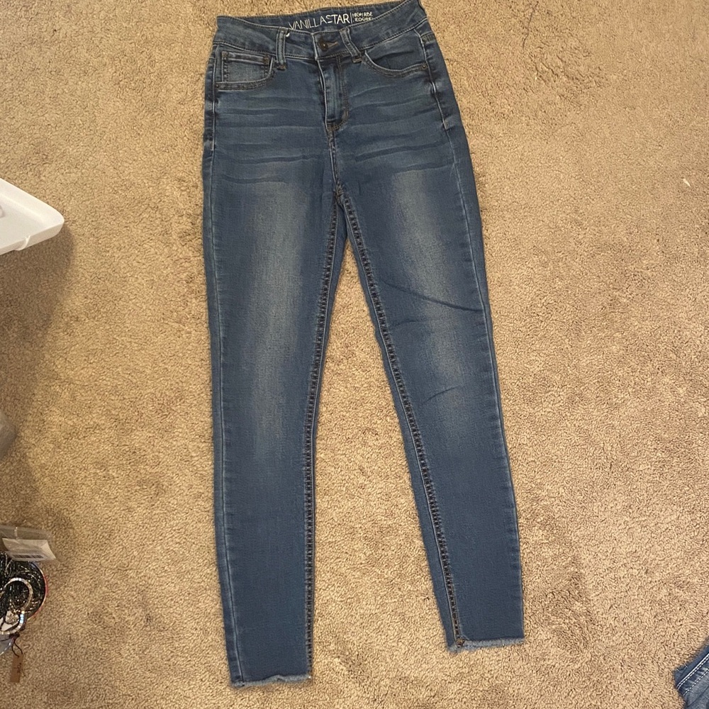 Vervet by Flying Monkey Women's Dark Blue Skinny Jeans